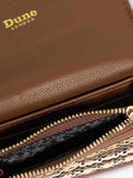 Dune London textured card holder brown, imported from the UK