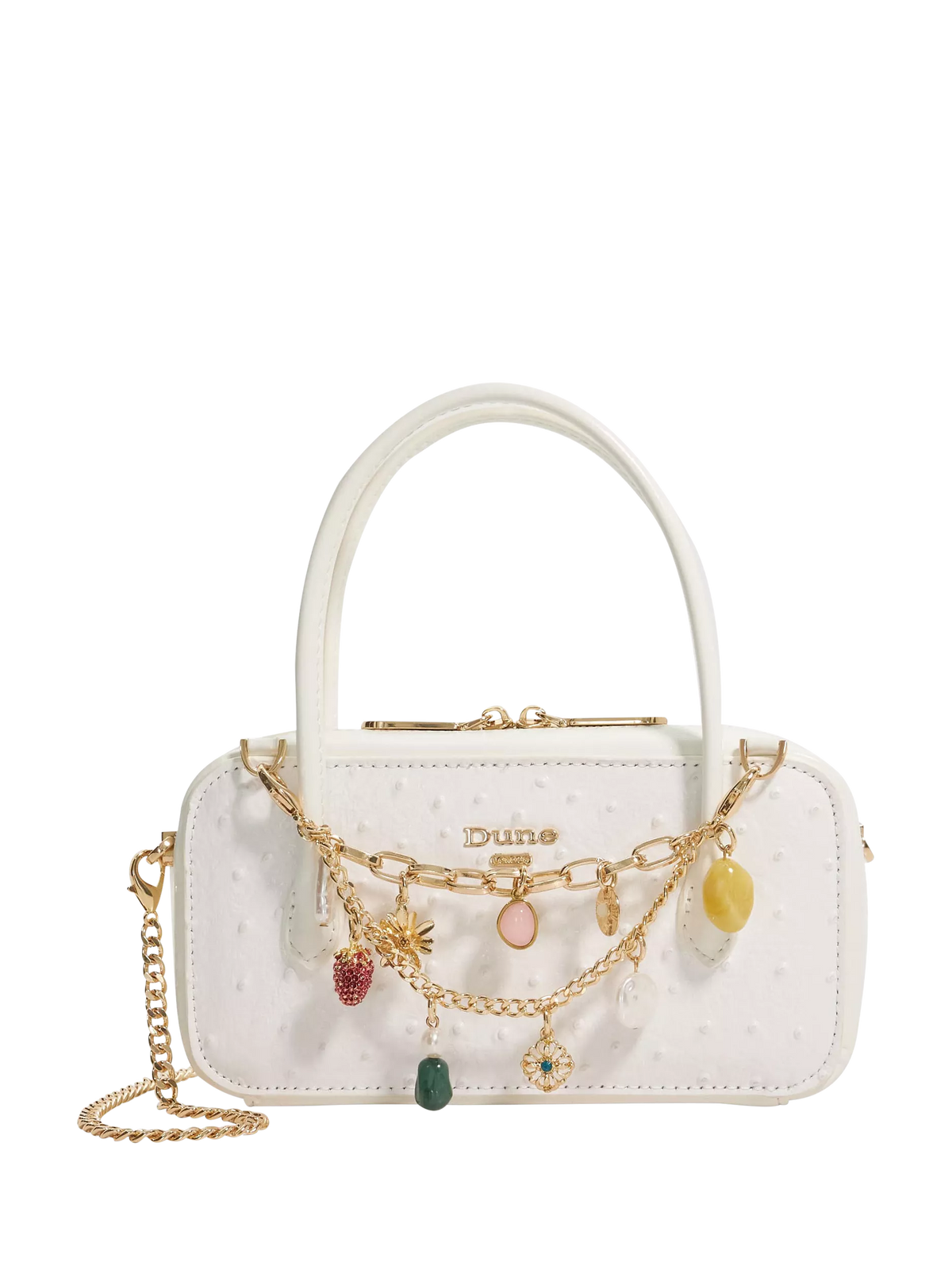 Dune London Song Leather Charm Micro Bag