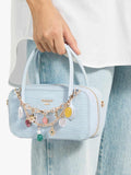 Dune London Song leather charm micro bag, imported from the UK
