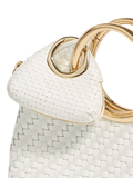 Dune London Spend Mini Circular Detail Bag Charm, White