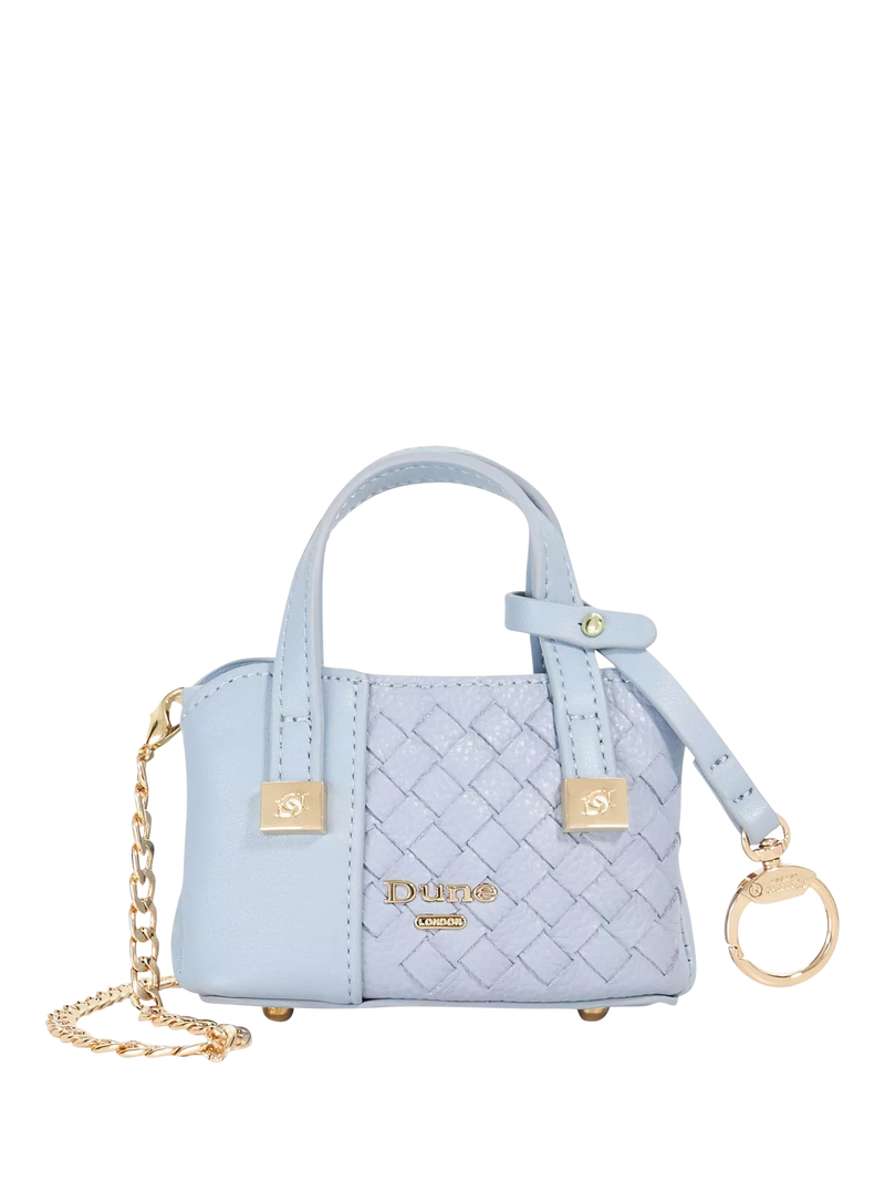 Dune London Small Dorry Tote Bag Charm, Pale Blue, One Size