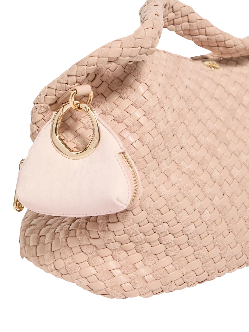 Dune London Spend Mini Circular Detail Bag Charm, Pink