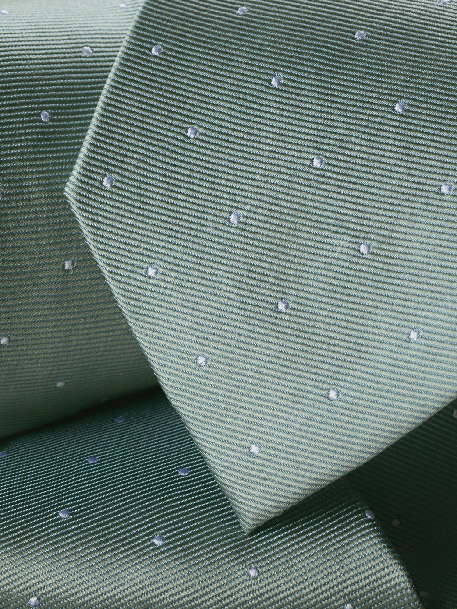 Charles Tyrwhitt spot silk tie in pale teal green, imported from the UK