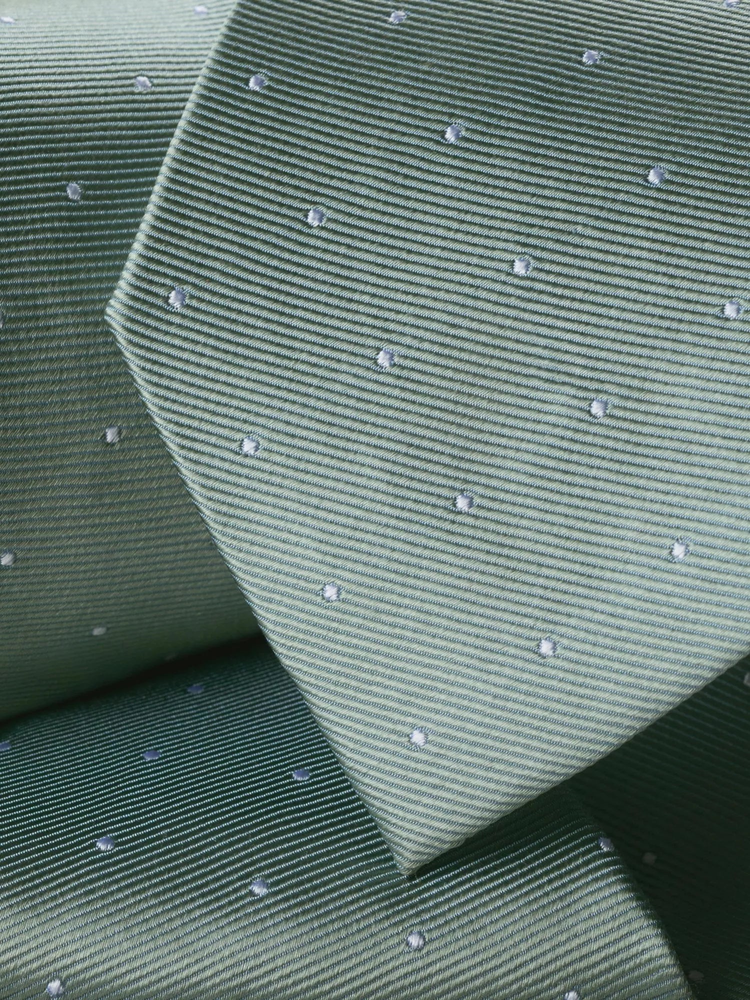 Charles Tyrwhitt spot silk tie in pale teal green, imported from the UK