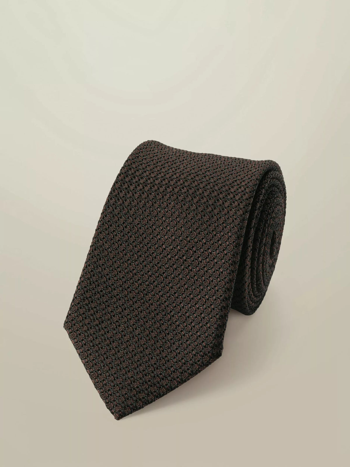 Charles Tyrwhitt Grenadine Silk Italian Tie, Chocolate Brown
