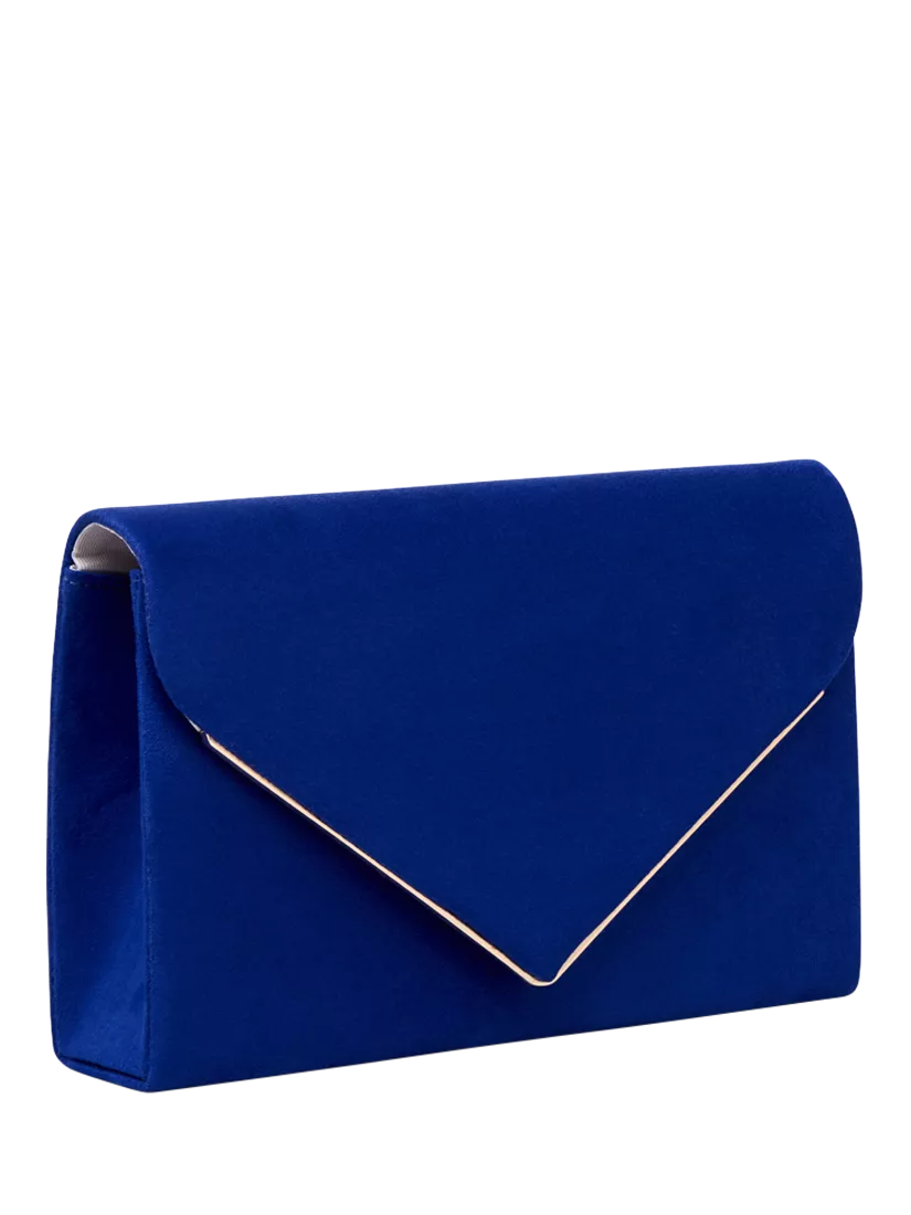 Paradox London Delyssa royal blue clutch bag (British brand)