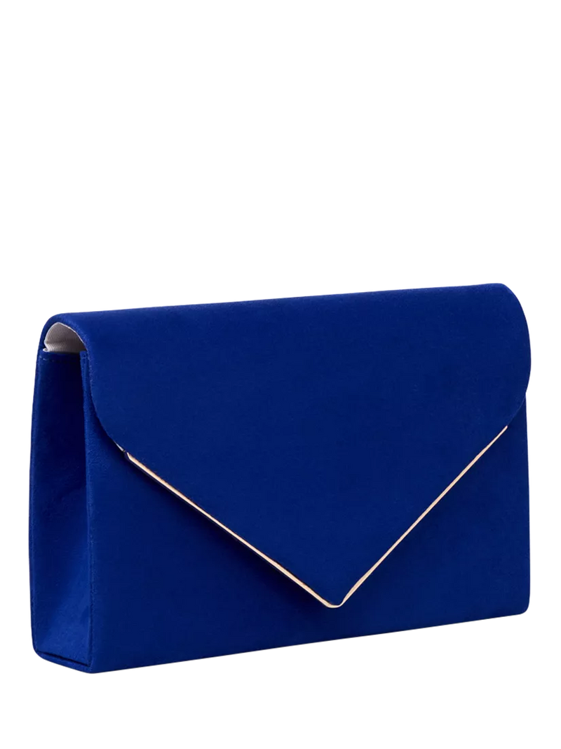 Paradox London Delyssa royal blue clutch bag (British brand)
