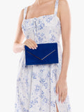 Paradox London Delyssa royal blue clutch bag (British brand)