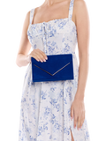 Paradox London Delyssa royal blue clutch bag (British brand)