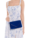 Paradox London Delyssa royal blue clutch bag (British brand)