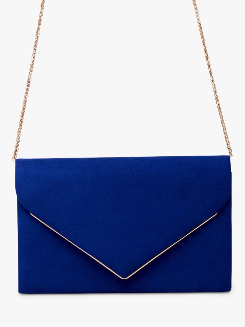 Paradox London Delyssa royal blue clutch bag (British brand)