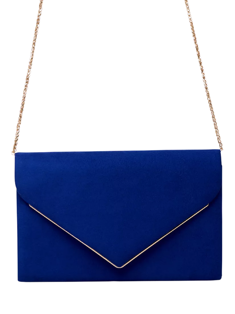 Paradox London Delyssa royal blue clutch bag (British brand)