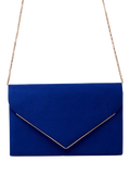 Paradox London Delyssa royal blue clutch bag (British brand)
