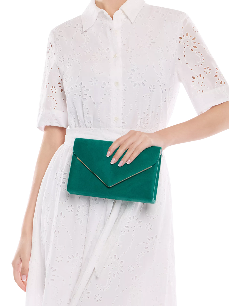 Paradox London Delyssa clutch bag emerald green, UK version
