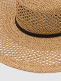 Reiss Astrid straw hat brown leather band, imported from the UK