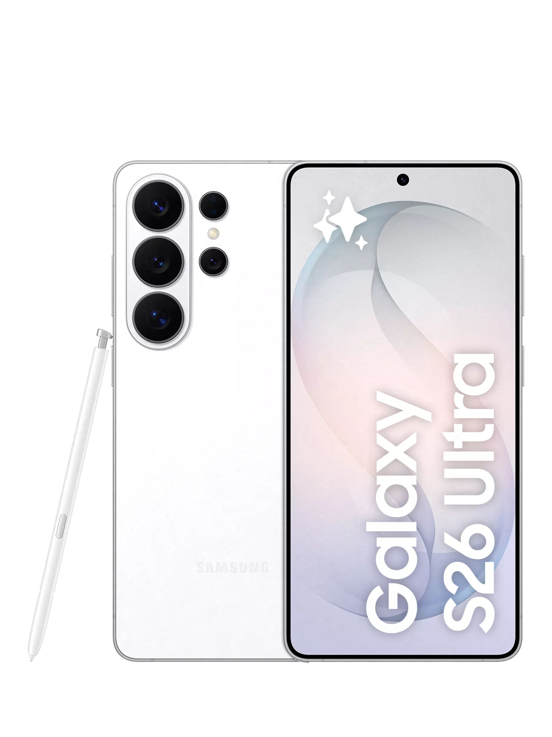Samsung Galaxy S26 Ultra Smartphone with Bluetooth S Pen, 12GB RAM, 6.9”, Galaxy AI, 5G, SIM Free, White, 512GB