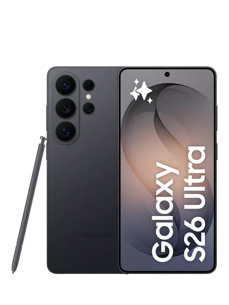 Samsung Galaxy S26 Ultra Smartphone with Bluetooth S Pen, 16GB RAM, 6.9”, Galaxy AI, 5G, SIM Free, Black, 1TB