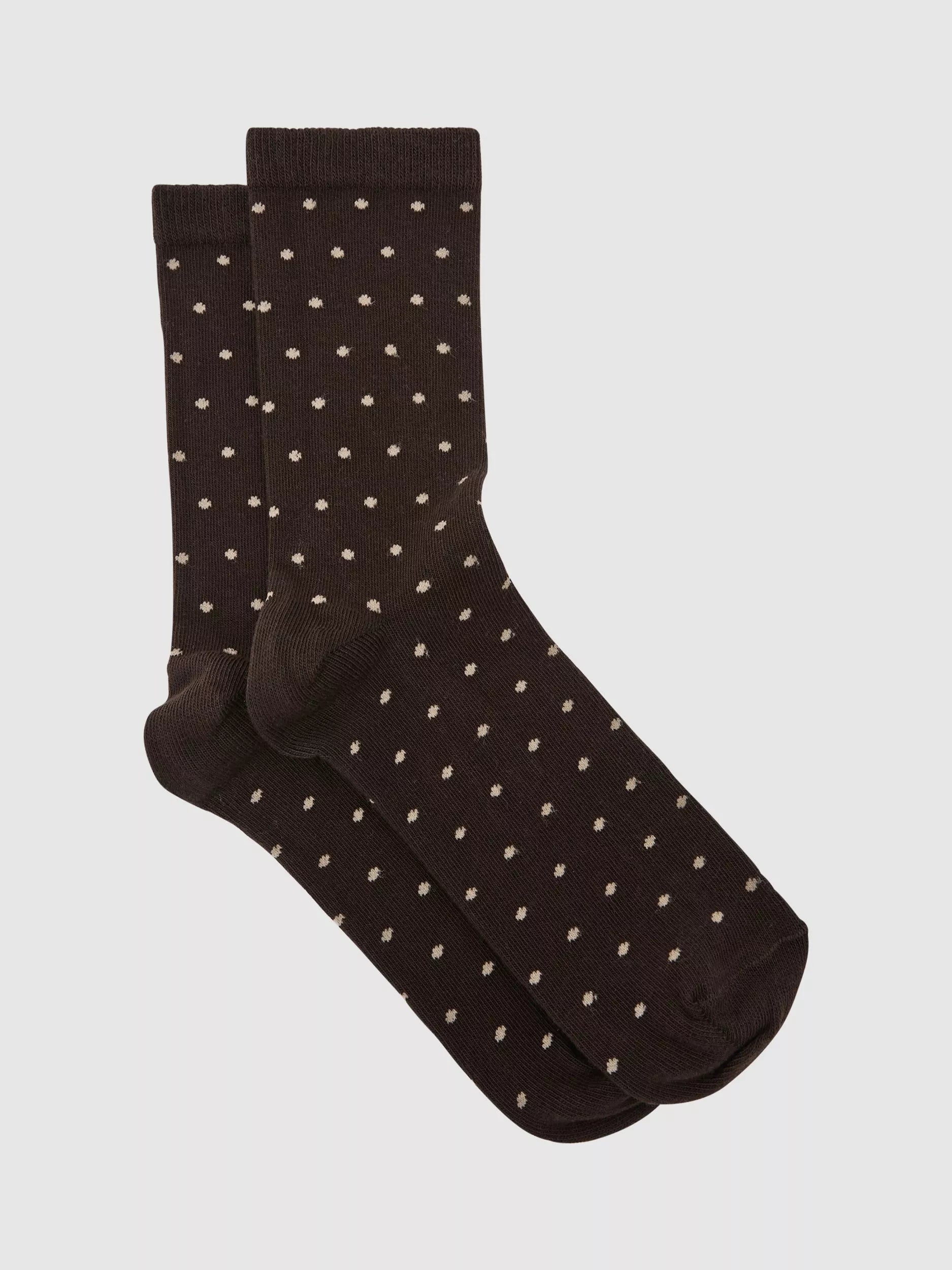 Reiss Dotty ankle socks chocolate (British brand)