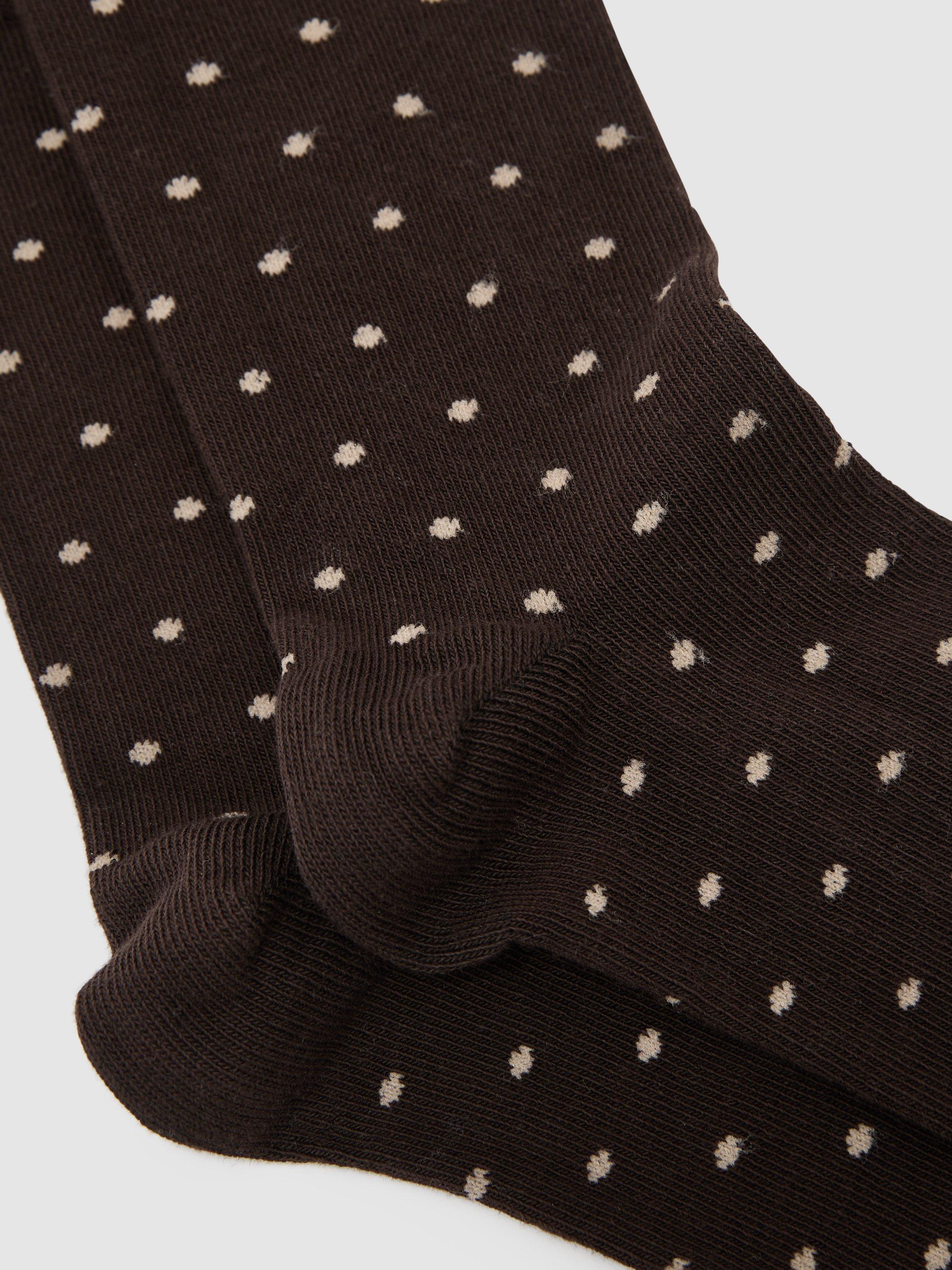 Reiss Dotty ankle socks chocolate (British brand)
