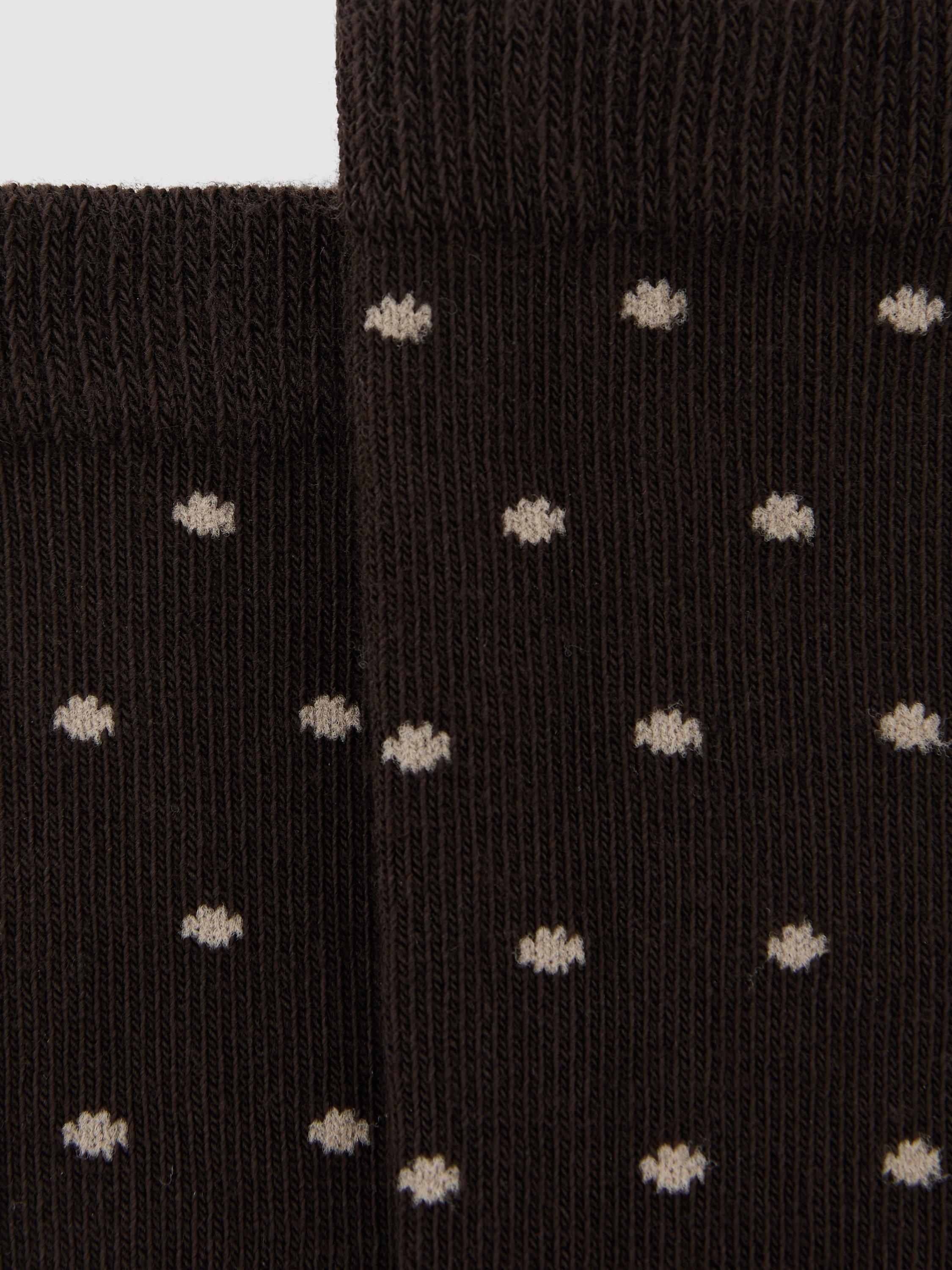 Reiss Dotty ankle socks chocolate (British brand)