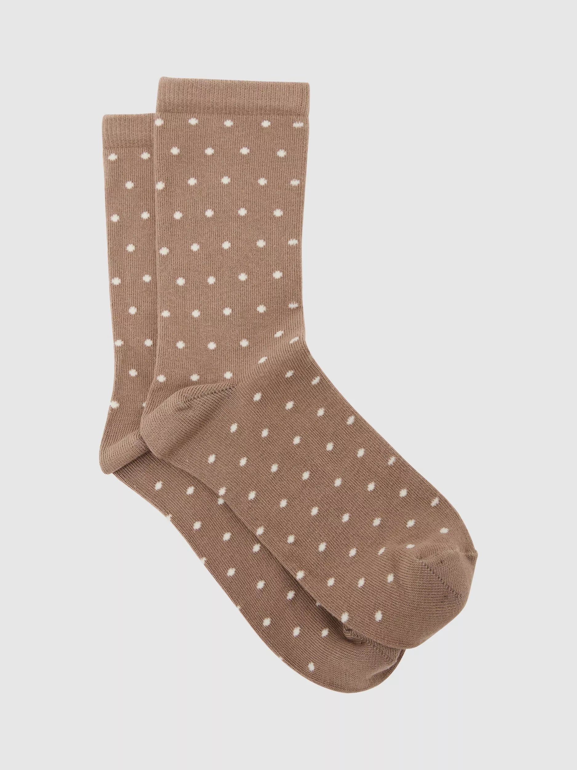 Reiss dotty ankle socks neutral, imported from the UK