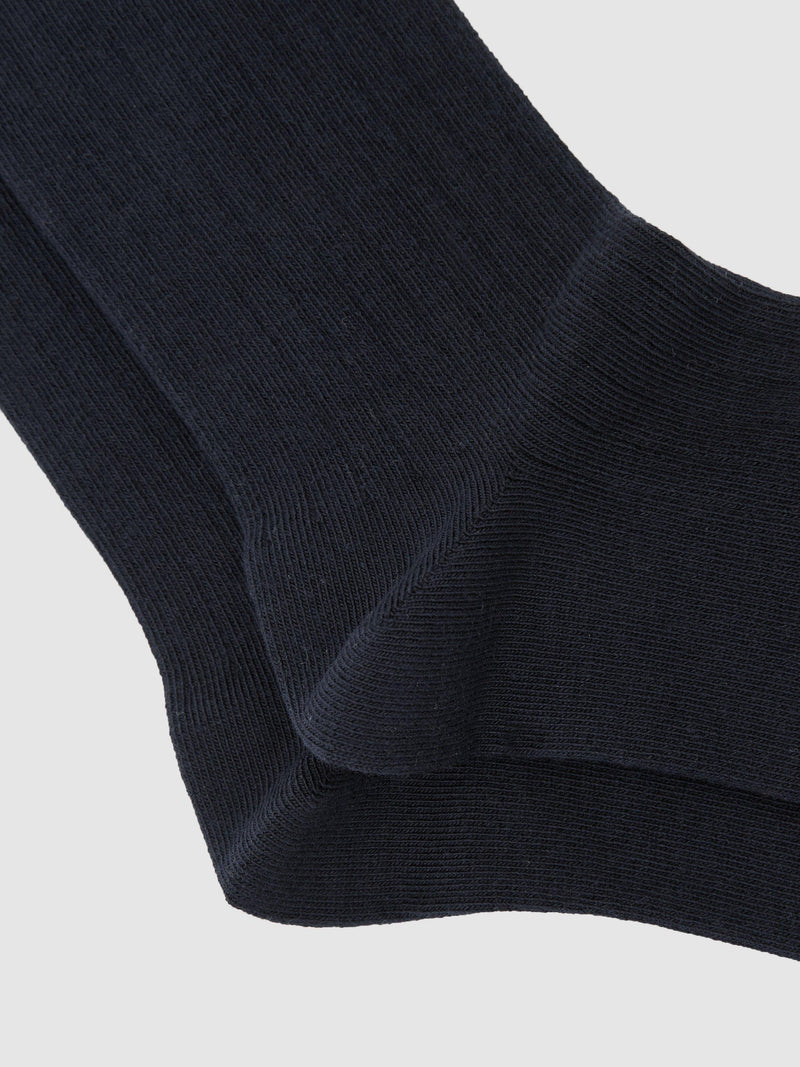 Reiss Felicia Loafer Socks navy ankle socks - British product