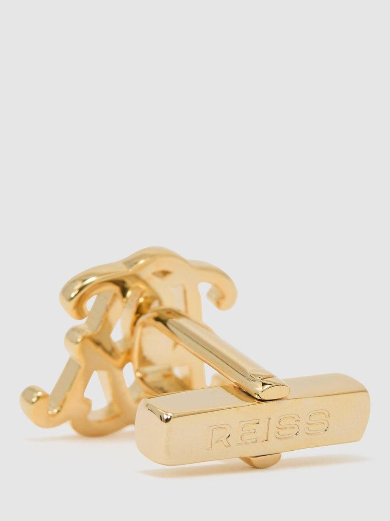 Reiss Hitch Monogram Gold cufflinks, imported from the UK