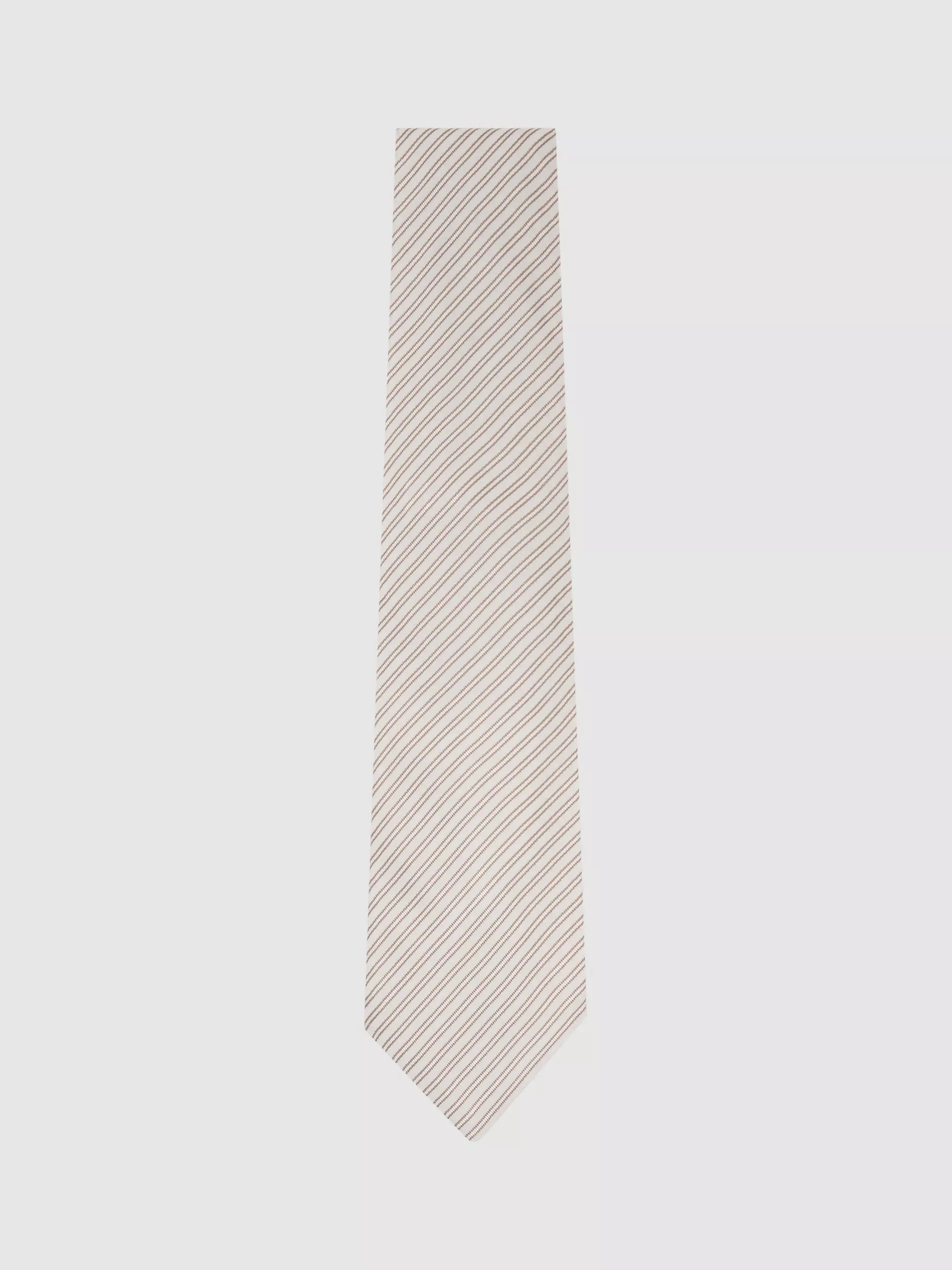 Reiss striped silk blend tie - British product