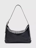 Whistles Ring Detail Pure Leather Shoulder Bag, Black