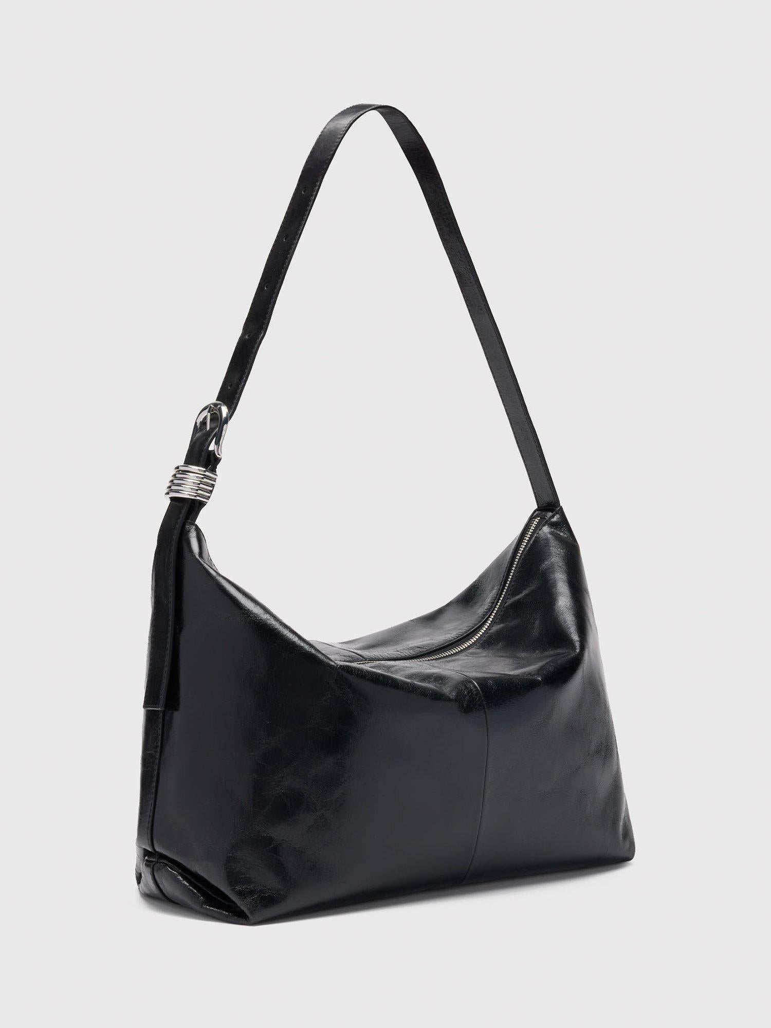 Whistles black leather shoulder bag - British product