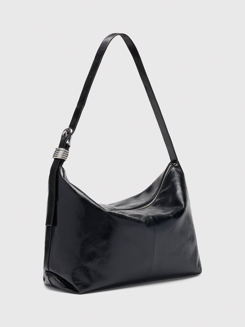 Whistles black leather shoulder bag - British product