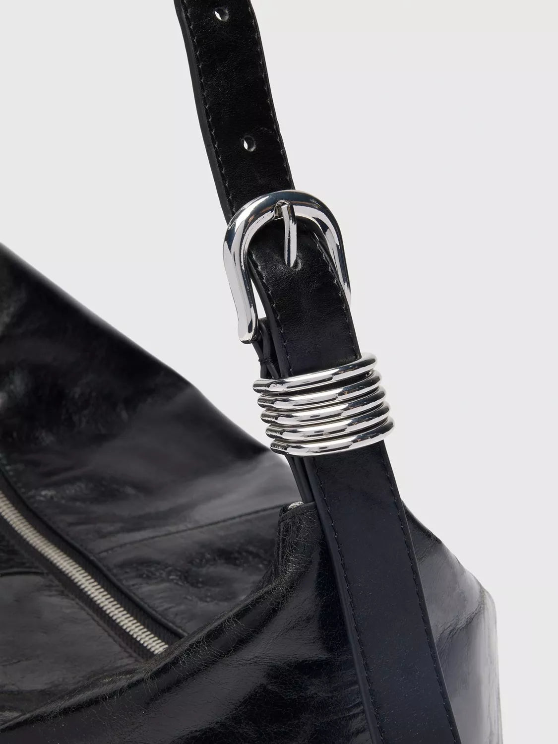 Whistles black leather shoulder bag - British product