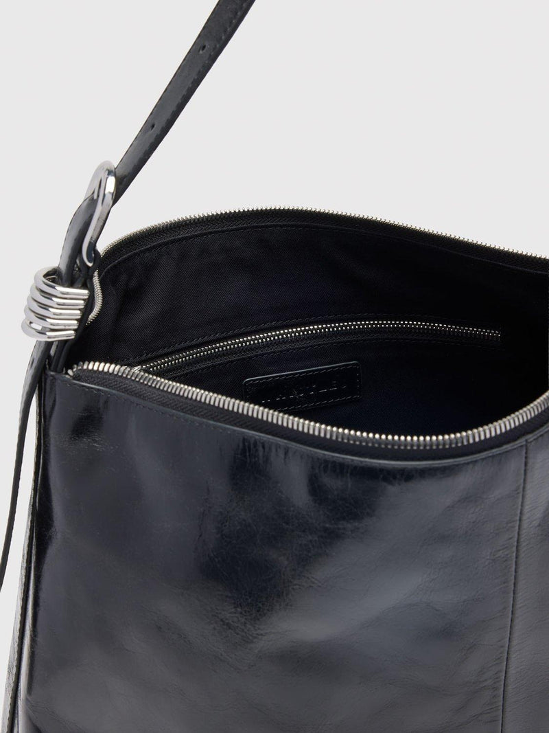 Whistles black leather shoulder bag - British product