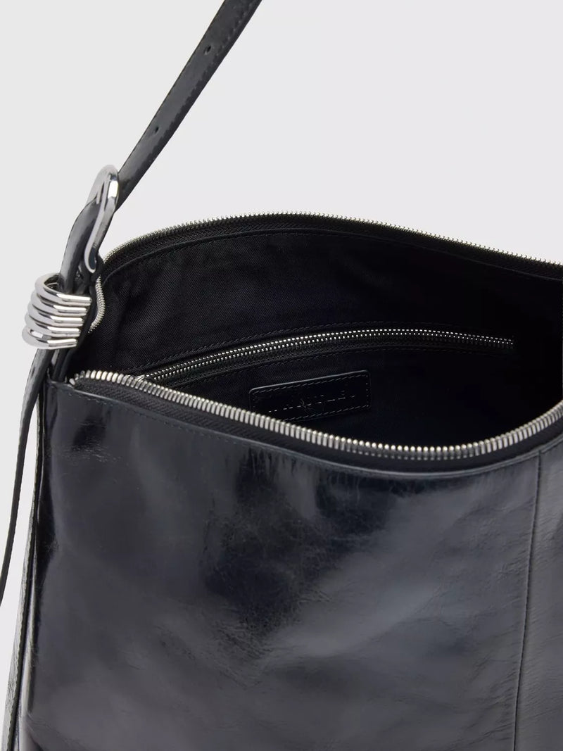 Whistles black leather shoulder bag - British product