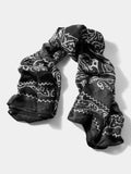 Mint Velvet bandana scarf 140cm black and multi, imported from the UK