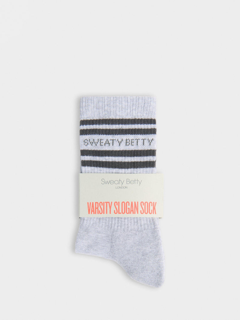 Sweaty Betty varsity slogan ankle socks (British brand)