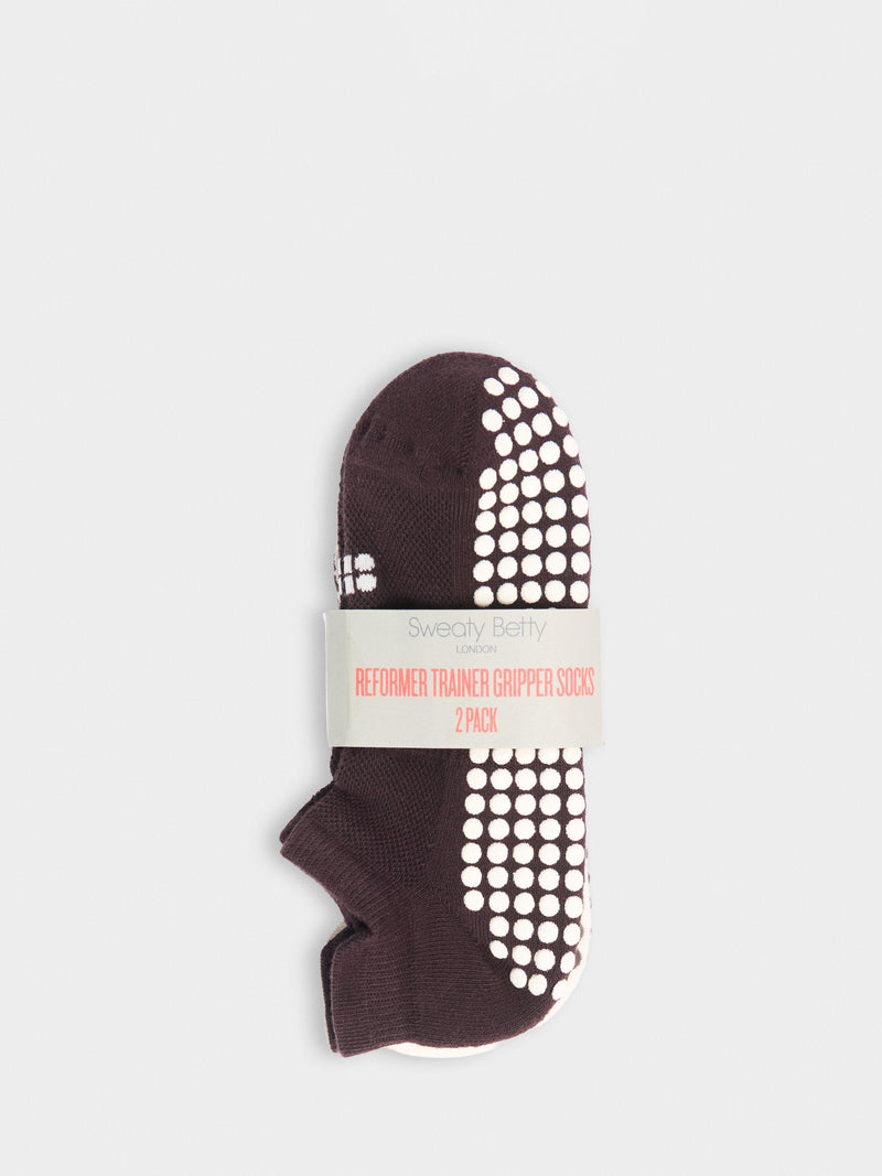 Sweaty Betty gripper trainer socks brown/multi pack of 2 - British product