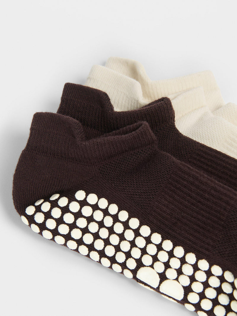 Sweaty Betty gripper trainer socks brown/multi pack of 2 - British product