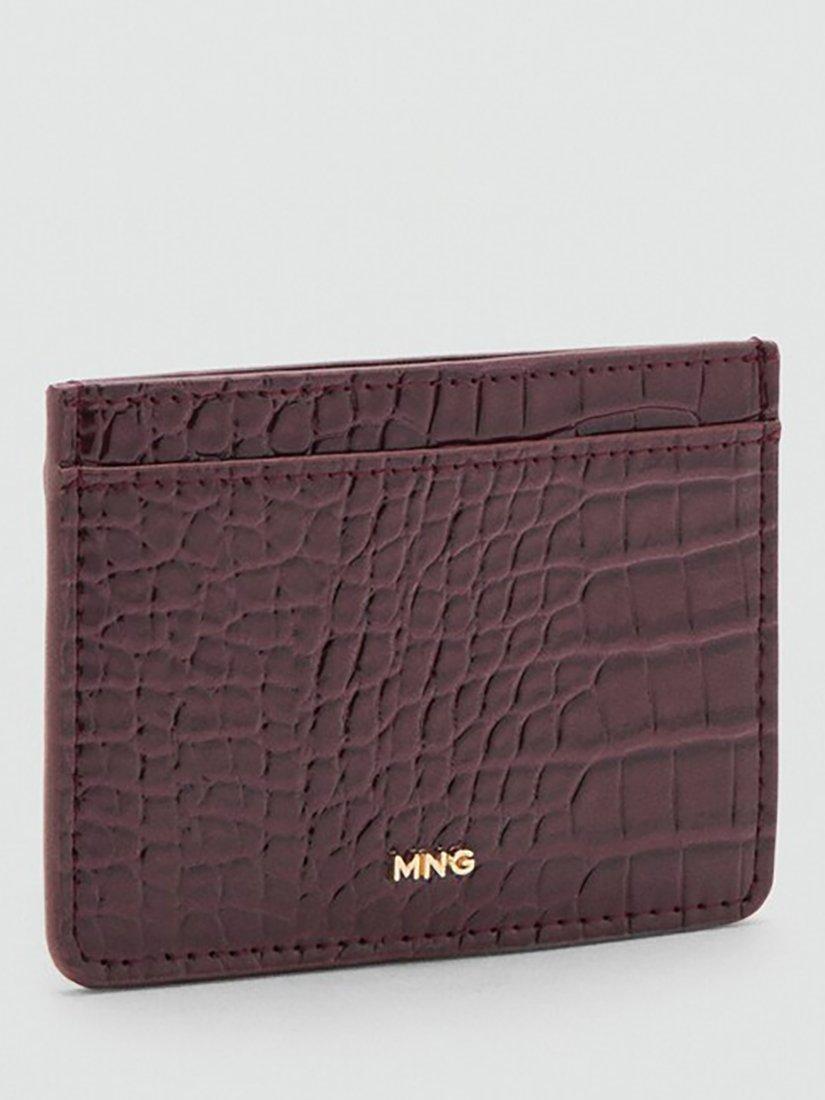 Mango croc embossed card holder, imported from the UK