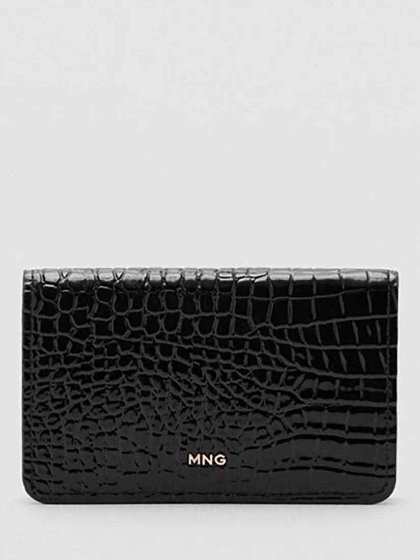Mango croc embossed purse 8cm height (British brand)