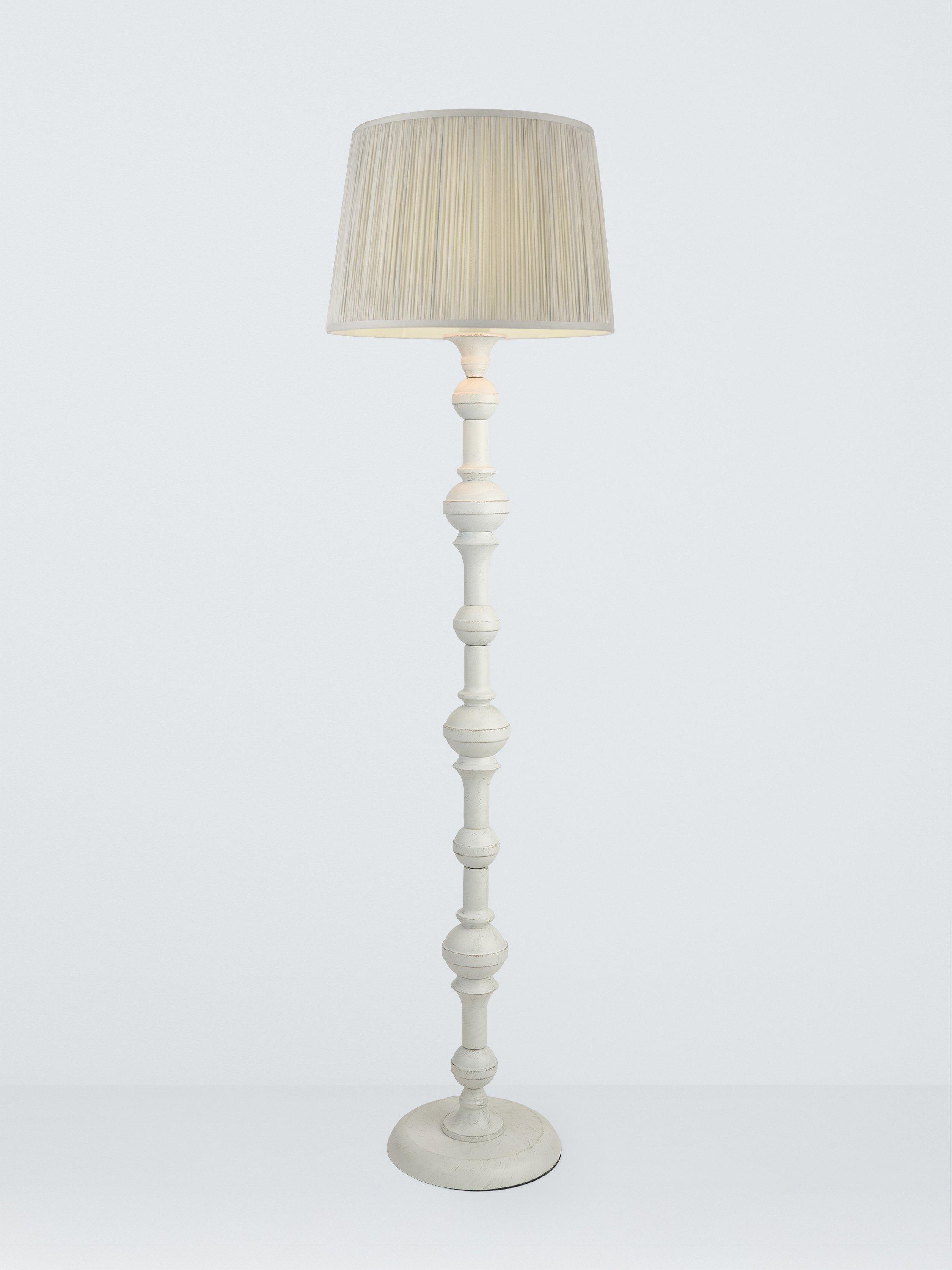 John Lewis pleated silk tapered lampshade in cool grey - British product