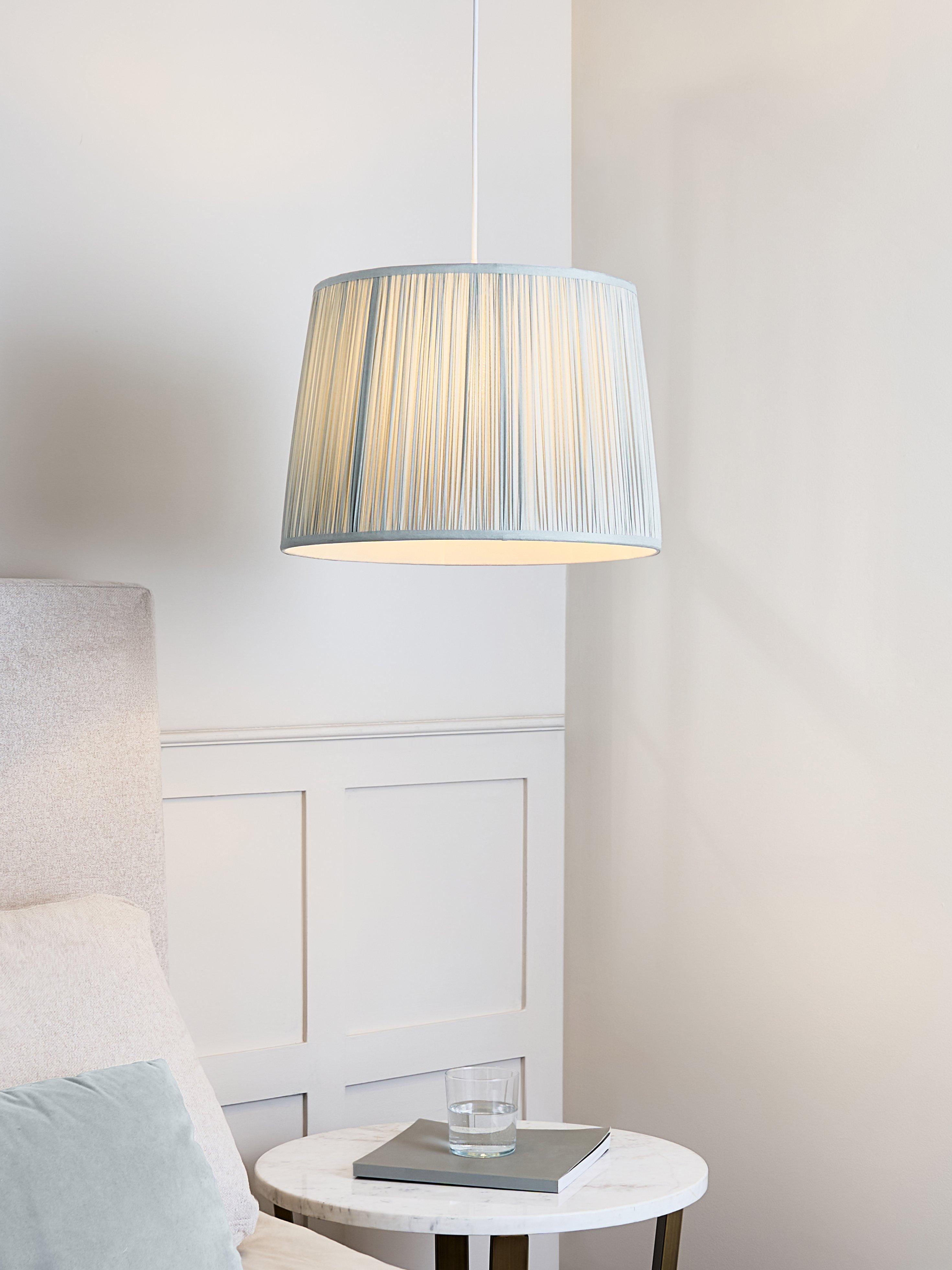 John Lewis Lymington pleated silk tapered lampshade (British brand)
