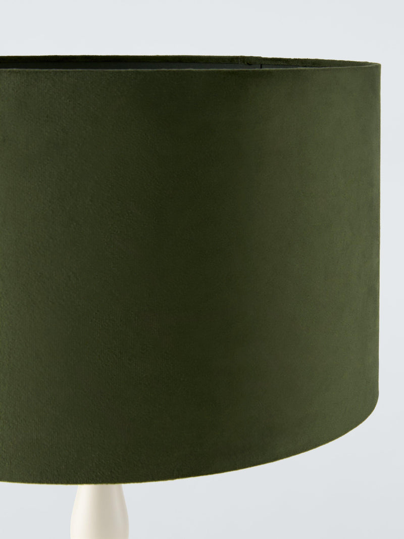 John Lewis Matt Velvet Drum Lampshade 20x30cm, imported from the UK