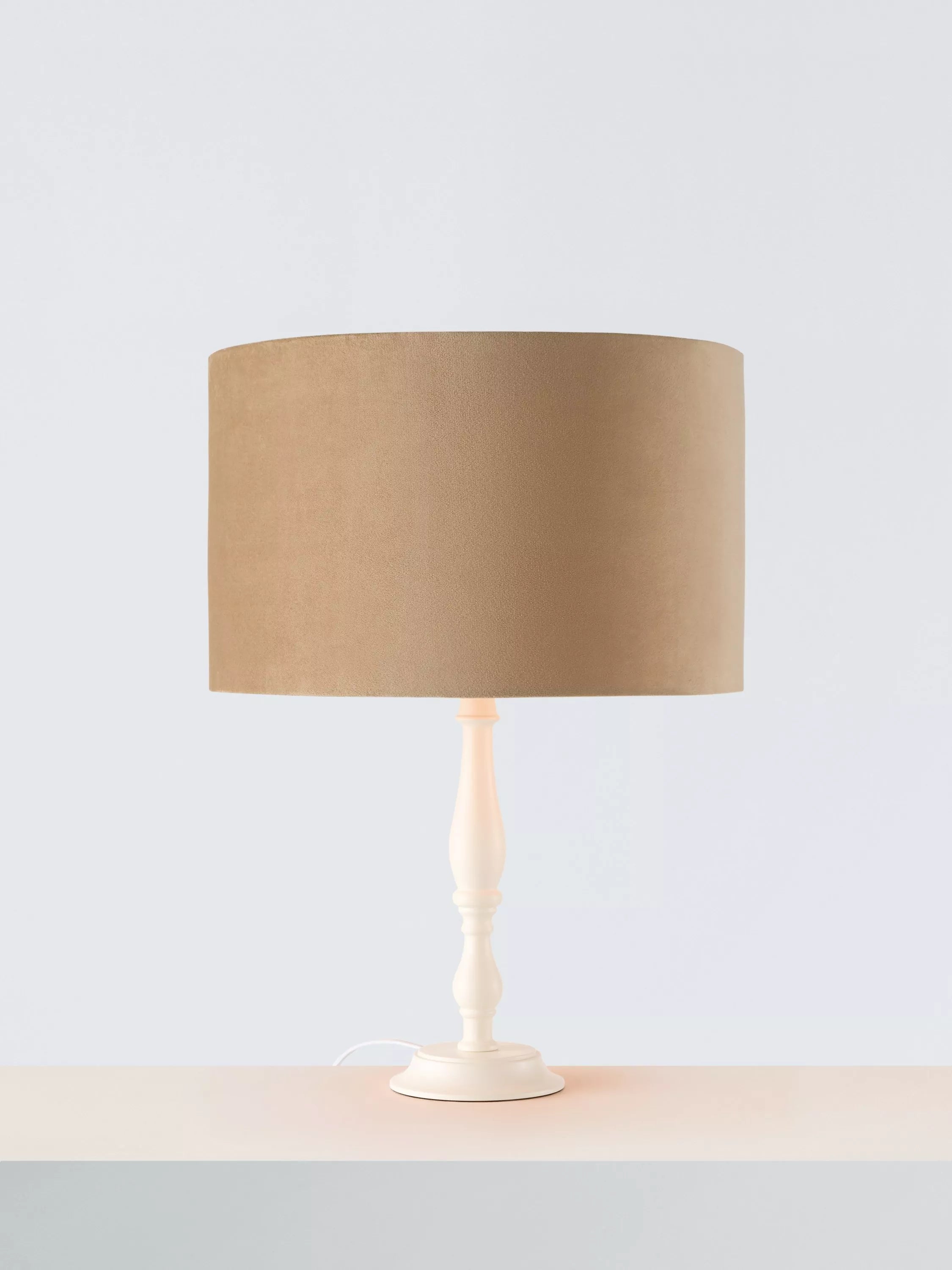 John Lewis Matt Velvet Drum Lampshade 20x30cm, imported from the UK