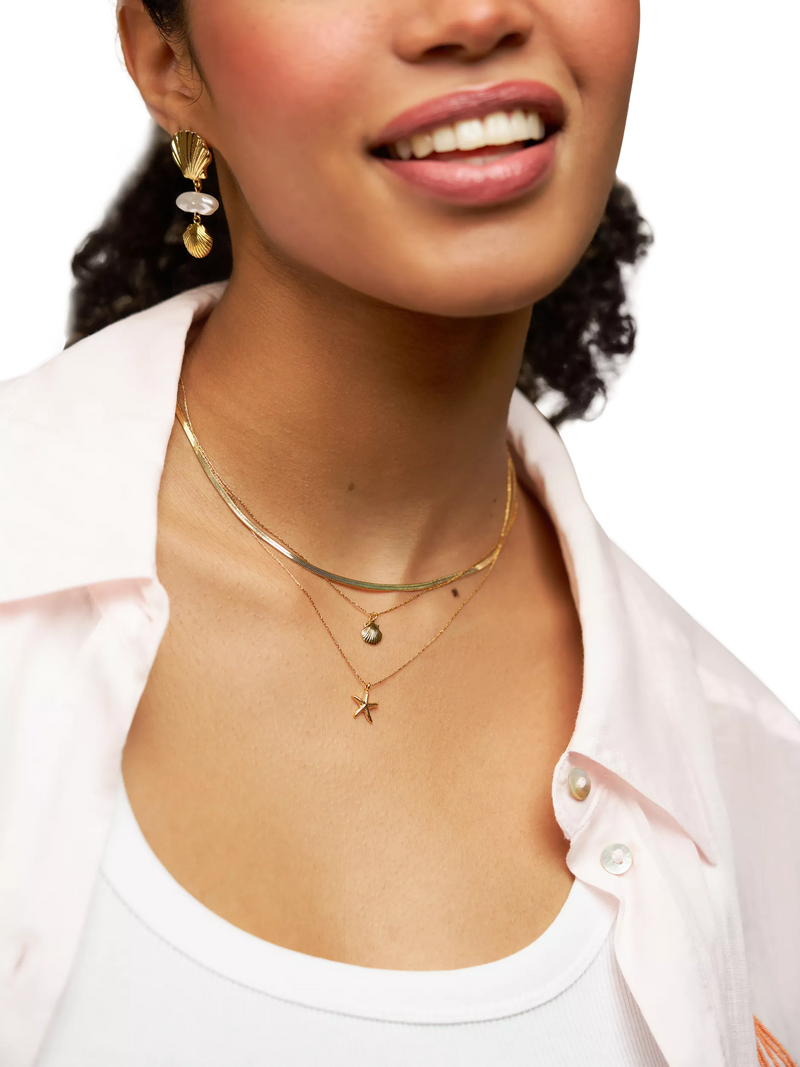 Orelia gold starfish necklace 18ct plated brass (British brand)