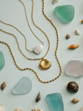 Orelia 3-row pearl necklace gold plated - British product