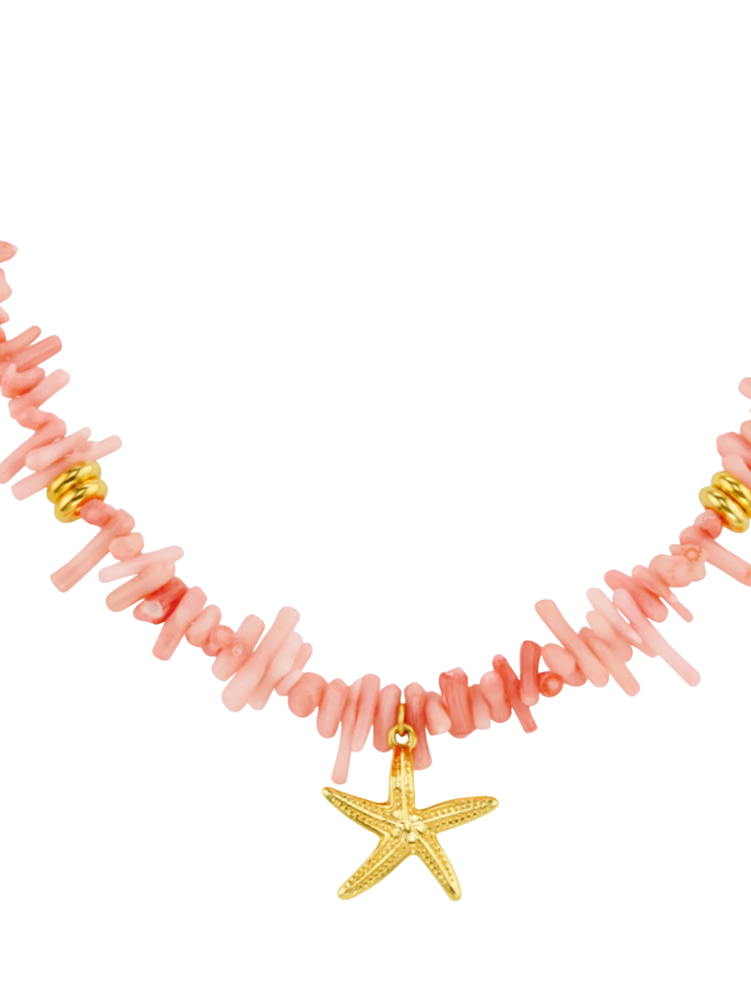 Orelia starfish necklace pink gold 40cm length (British brand)