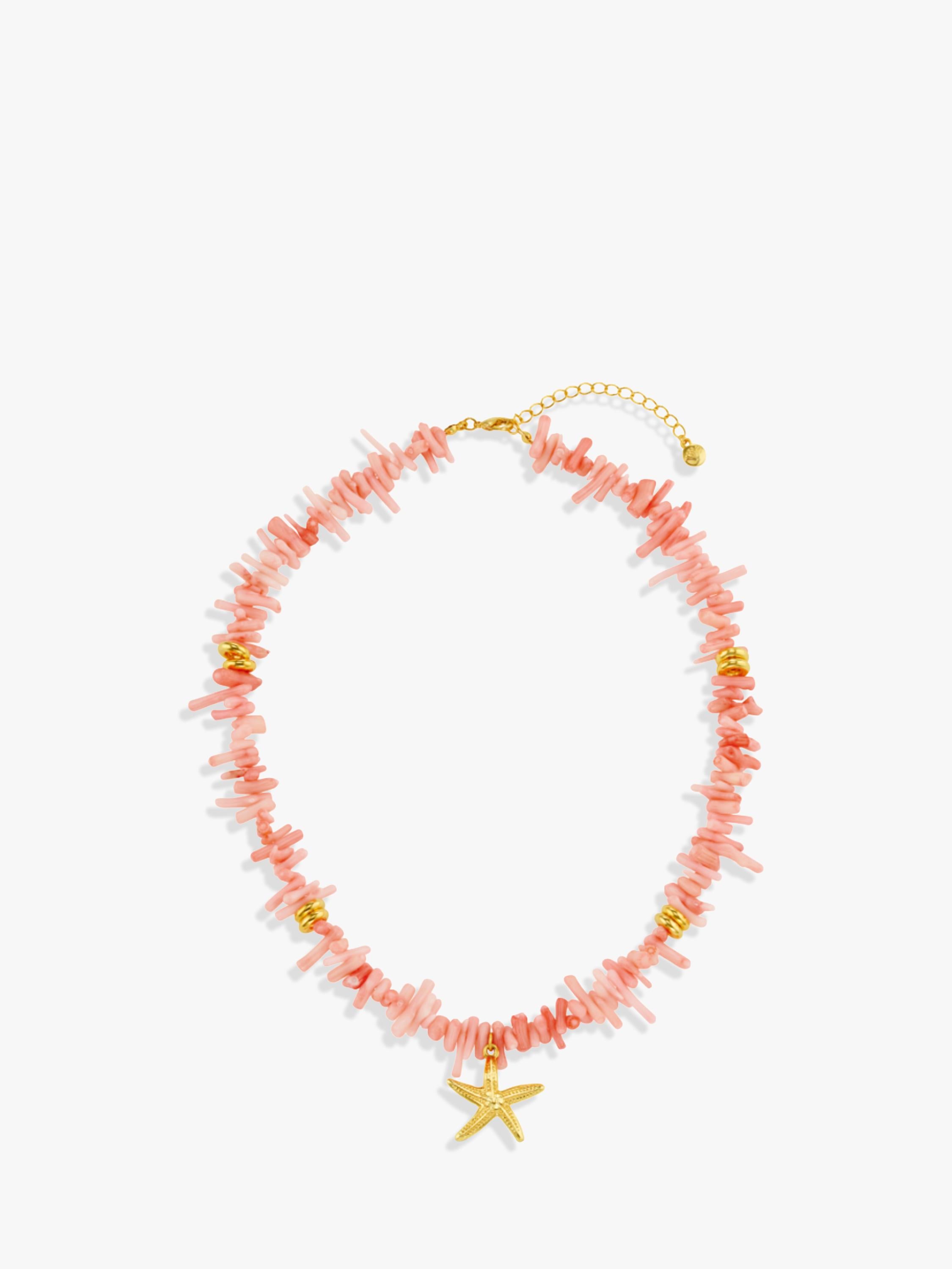 Orelia starfish necklace pink gold 40cm length (British brand)