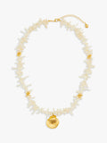 Orelia coral chip and shell necklace cream gold - British product