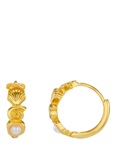 John Lewis Orelia Seaside Motif Hoop Earrings, Gold- Buy online at McGrocer